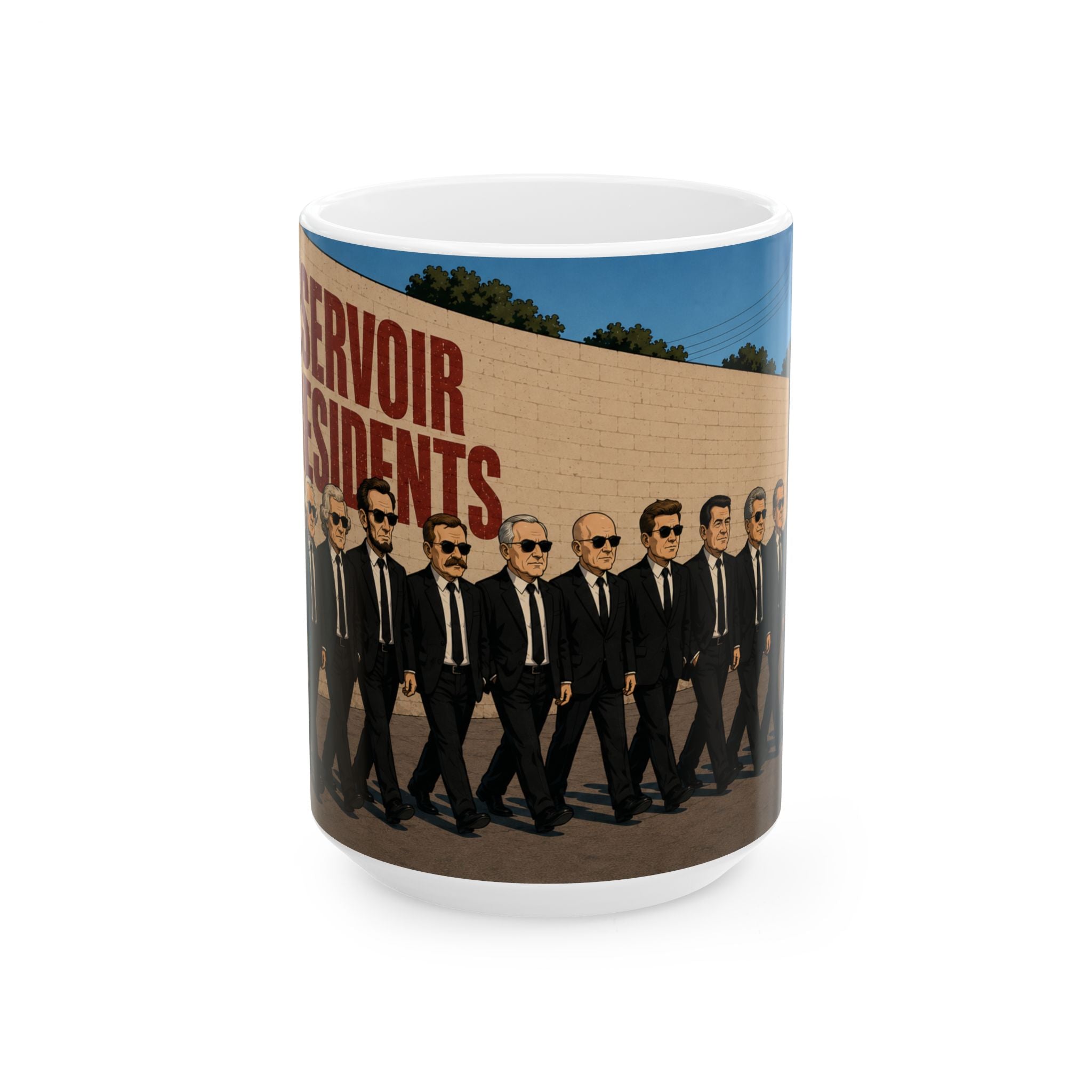 Reservoir Residents Ceramic Mug — Retro Movie Poster Design (11oz, 15oz)