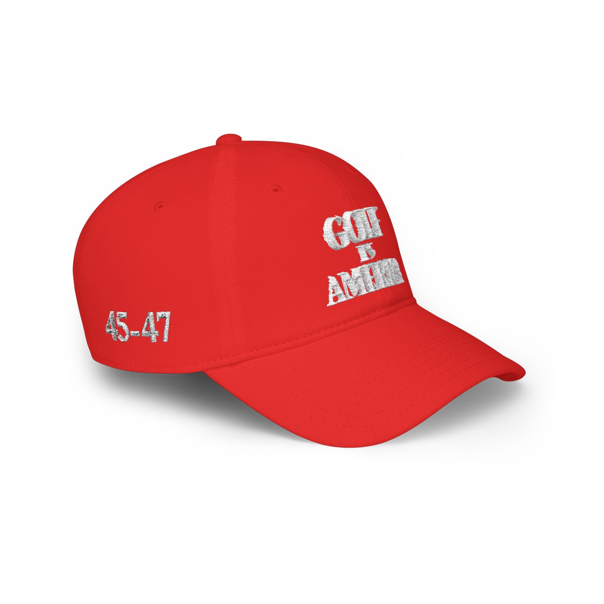 Golf in America Baseball Cap — Patriotic Red Low-Profile Golf Hat
