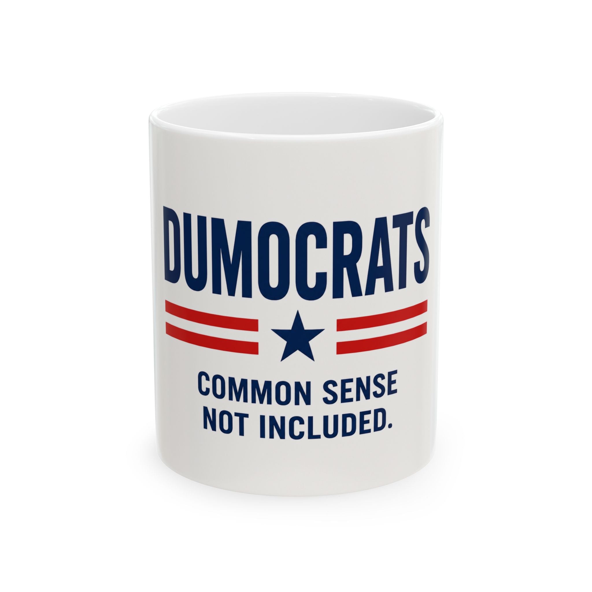 Funny DUMOCRATS Political Mug – Common Sense Not Included | Conservative Coffee Cup | Novelty Gift | 11oz & 15oz Ceramic Mug