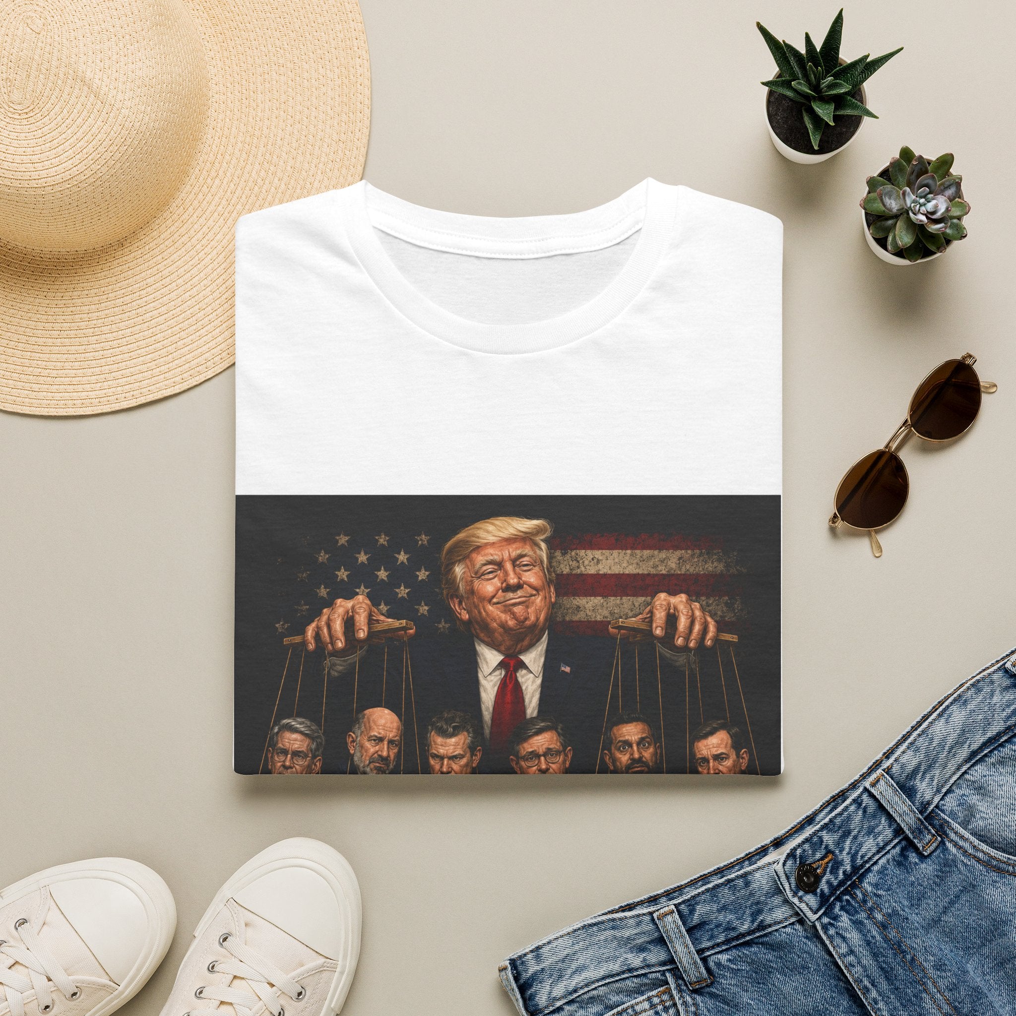 T-Shirt — 'Follow The Strings' Trump Puppet Political Tee