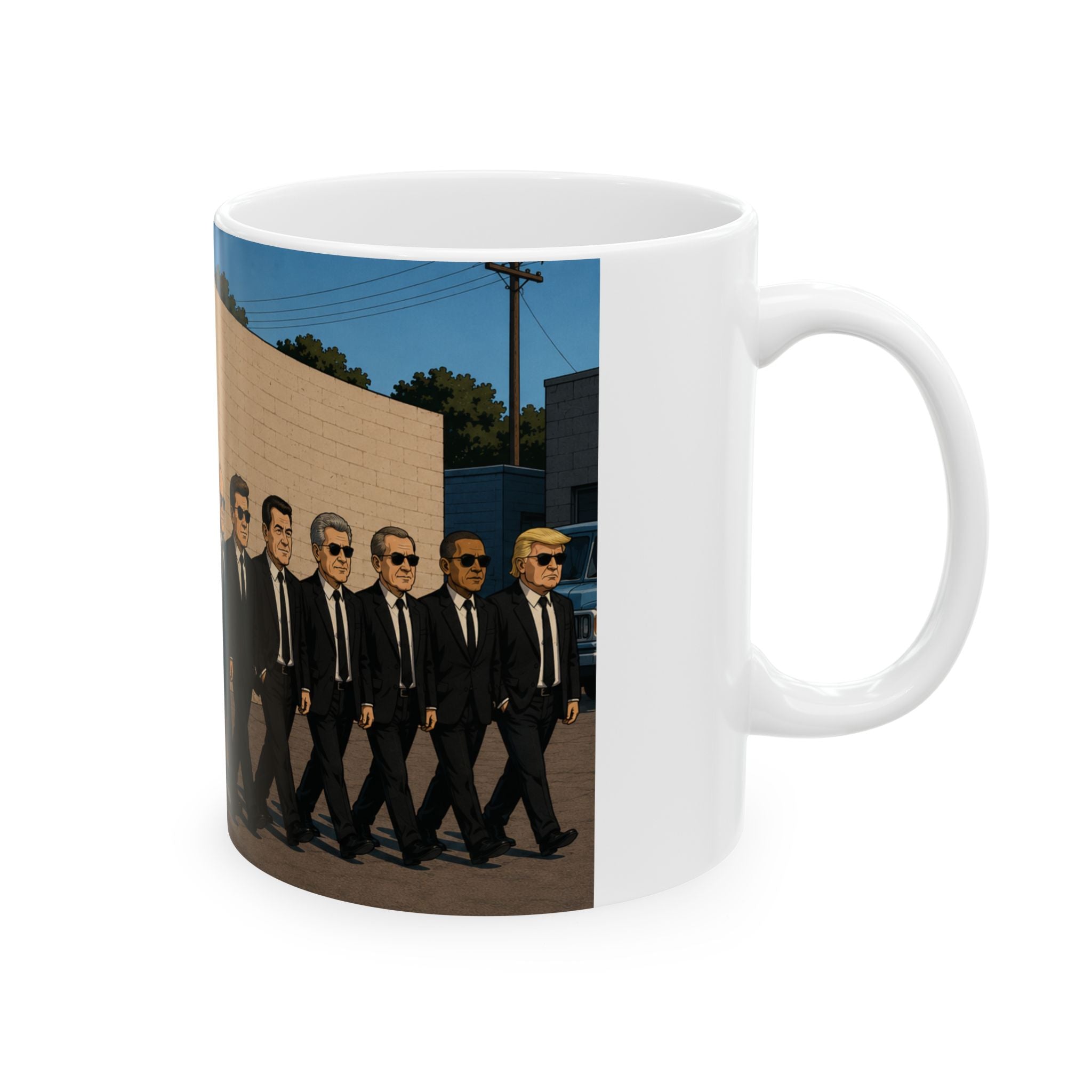 Reservoir Residents Ceramic Mug — Retro Movie Poster Design (11oz, 15oz)
