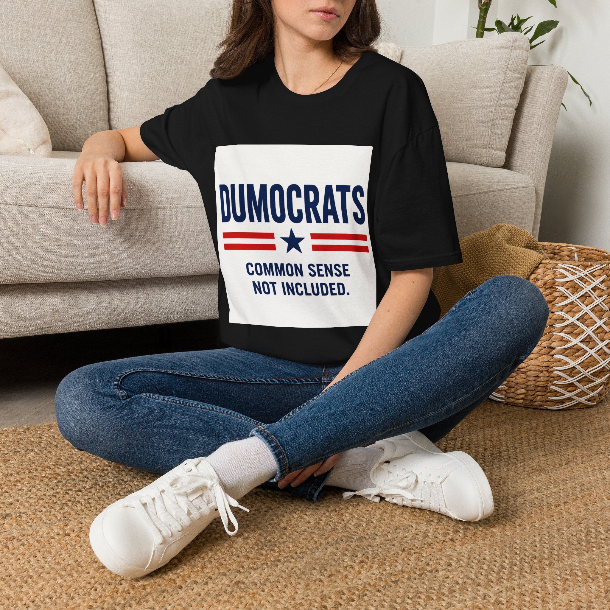 Funny Dumocrats Shirt | Common Sense Not Included Political Satire Tee | Unisex Graphic T-Shirt