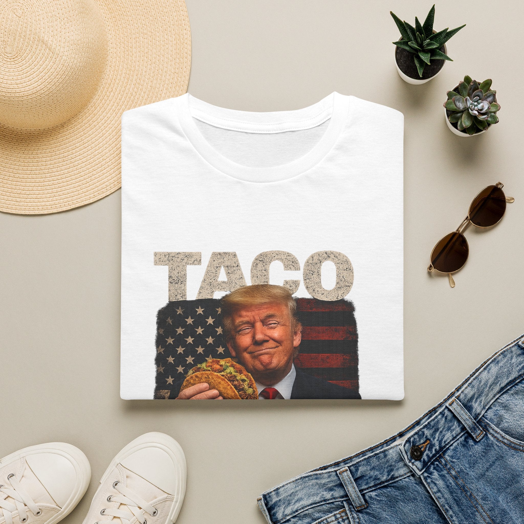 T-Shirt — 'TACO' Trump Taco Humor Tee (Political Satire)
