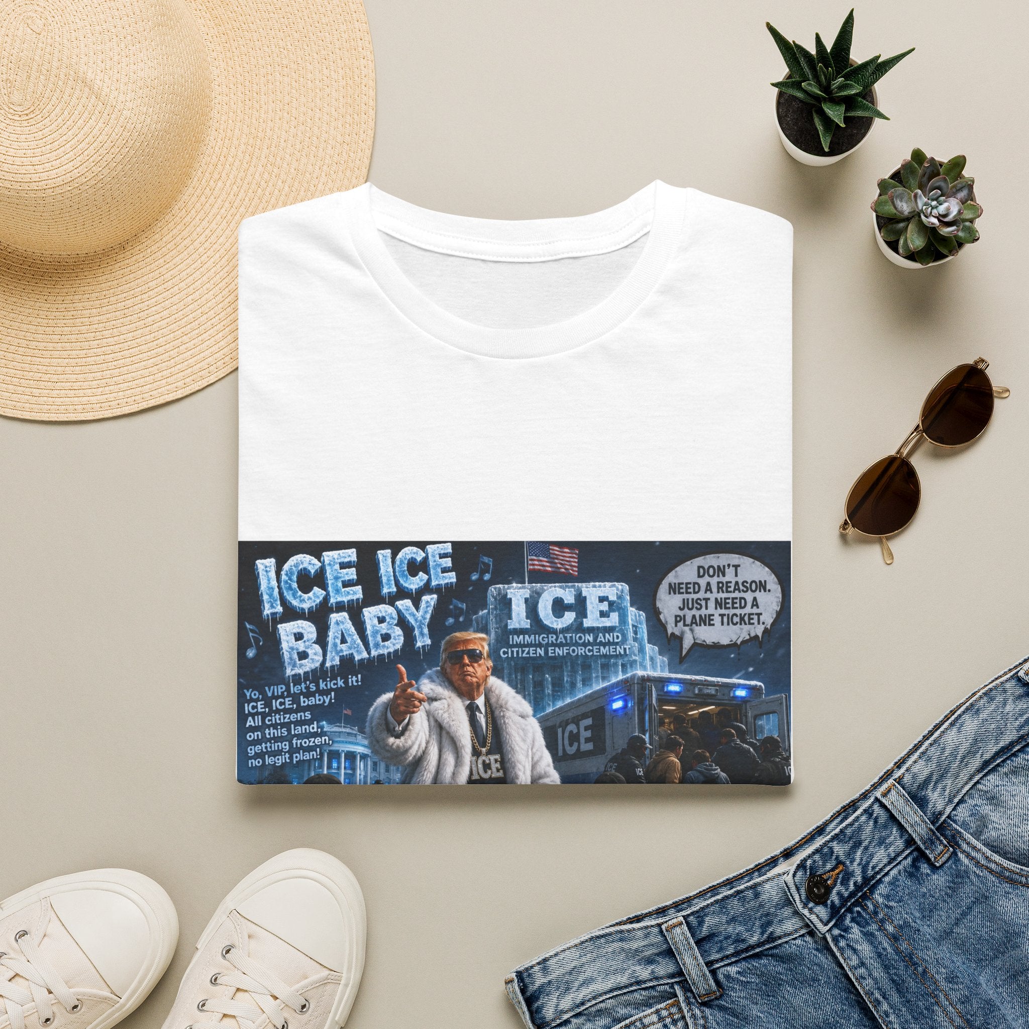 Ice Ice Baby Graphic T-Shirt — Retro Rap Novelty Tee