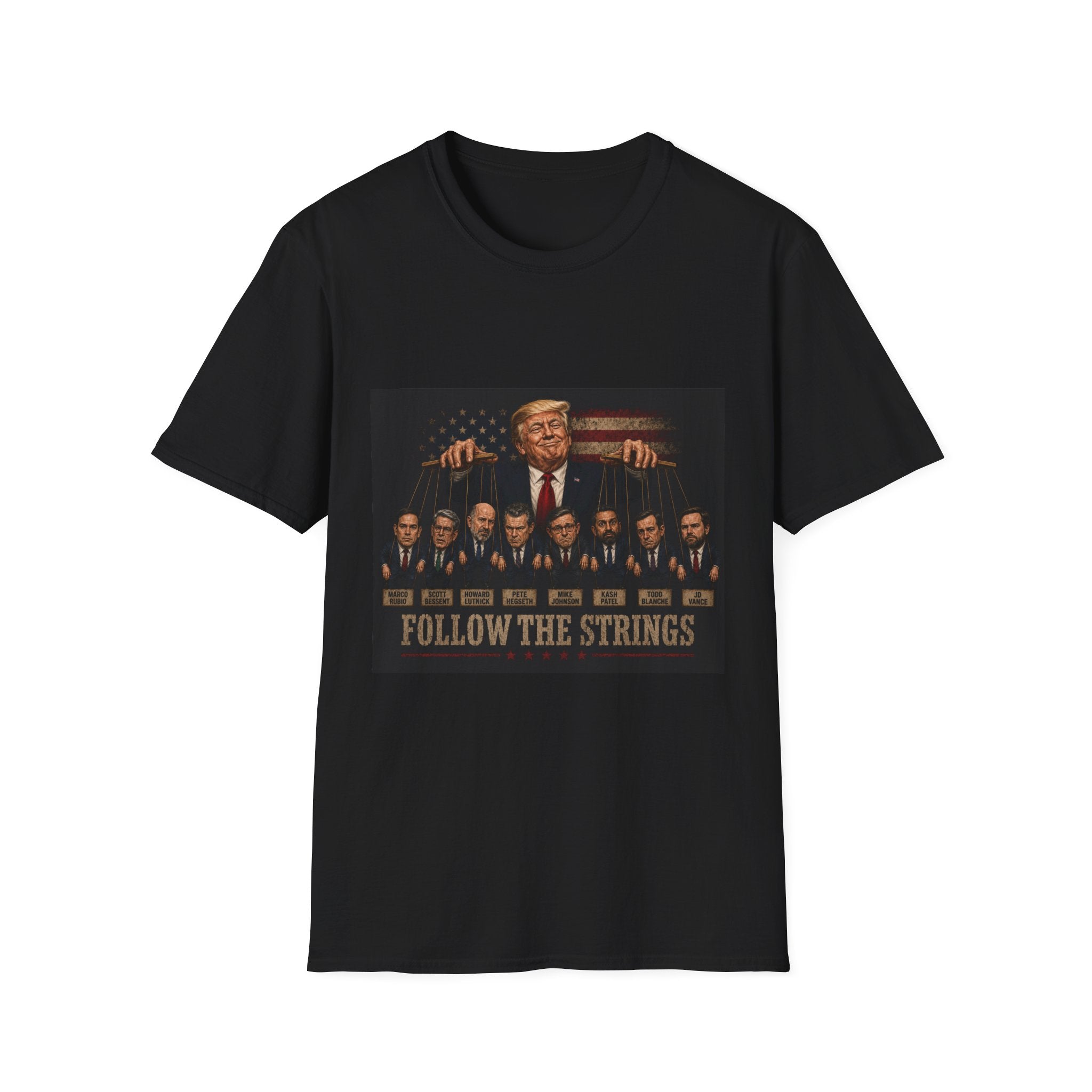 Funny Political Shirt | Follow the Strings Graphic Tee