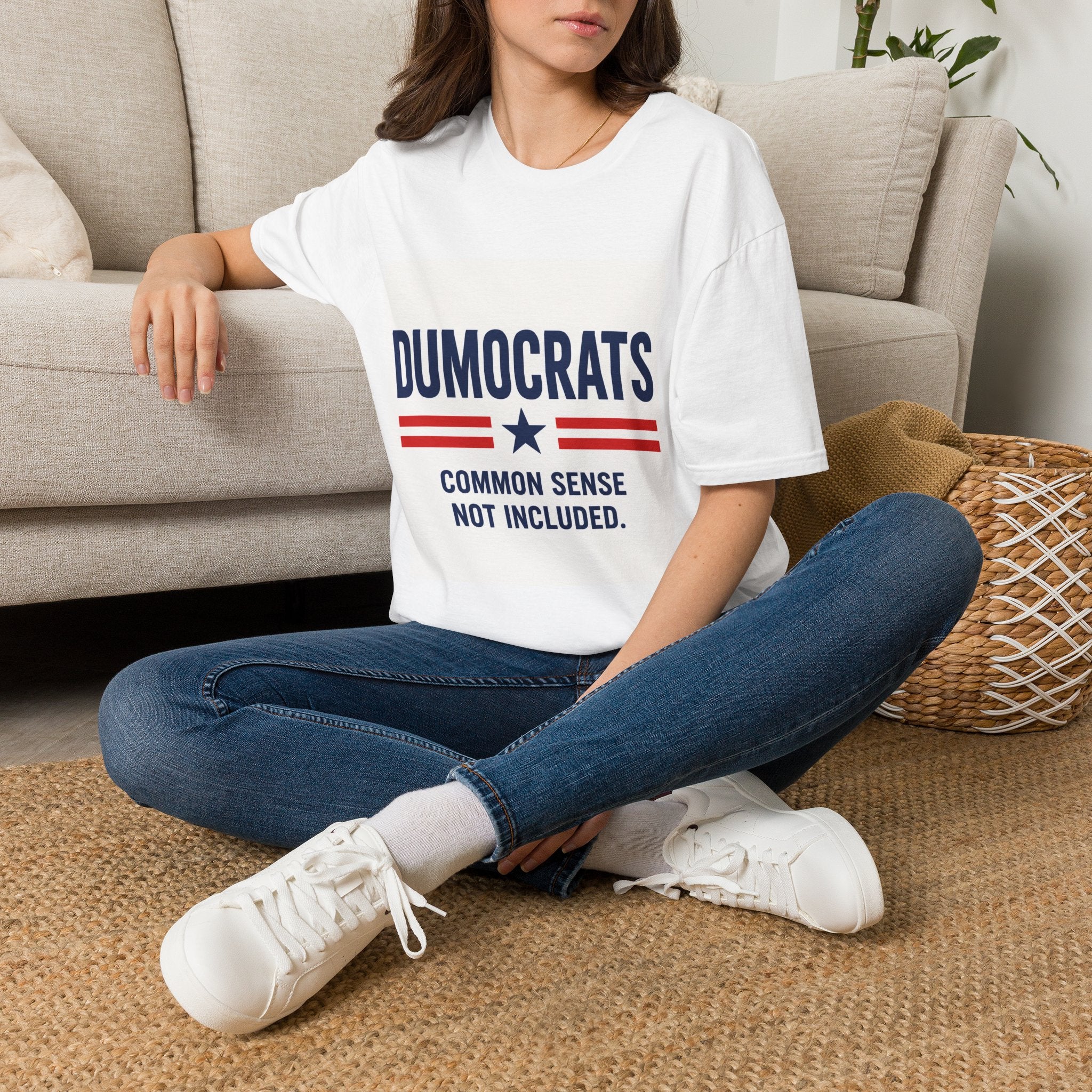 Funny Dumocrats Shirt | Common Sense Not Included Political Satire Tee | Unisex Graphic T-Shirt