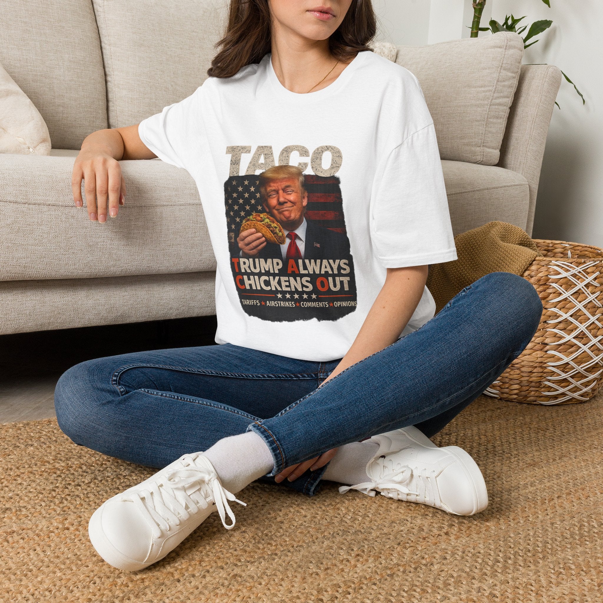 T-Shirt — 'TACO' Trump Taco Humor Tee (Political Satire)