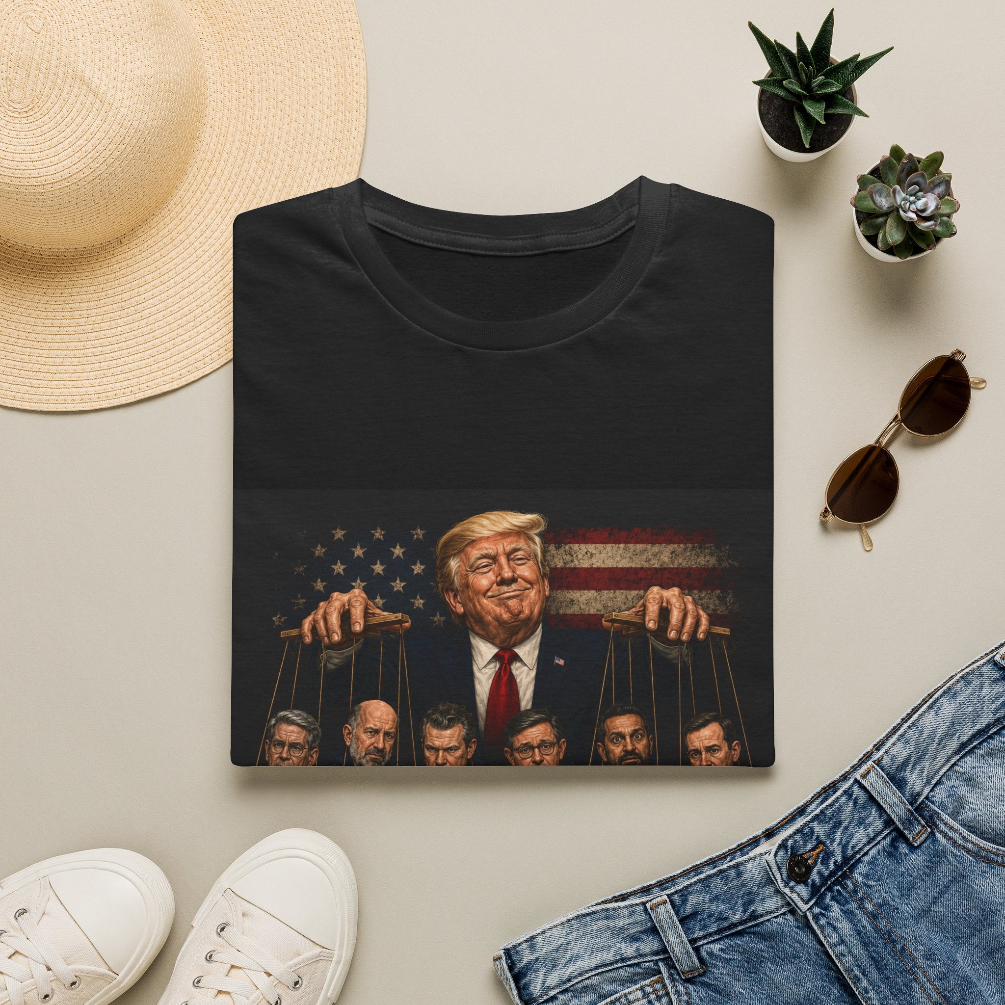 T-Shirt — 'Follow The Strings' Trump Puppet Political Tee