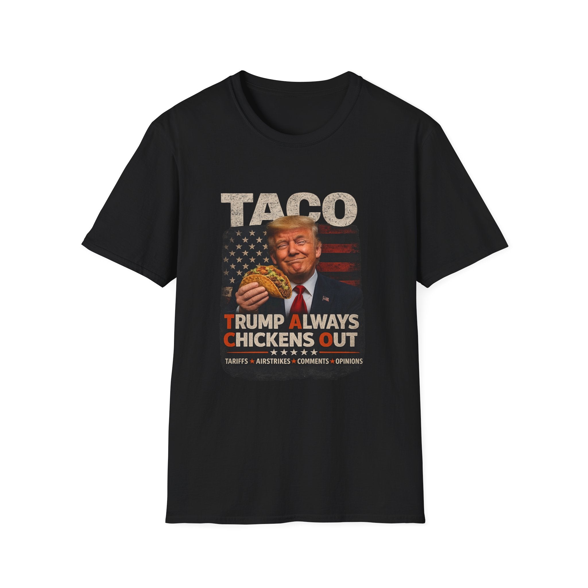 T-Shirt — 'TACO' Trump Taco Humor Tee (Political Satire)
