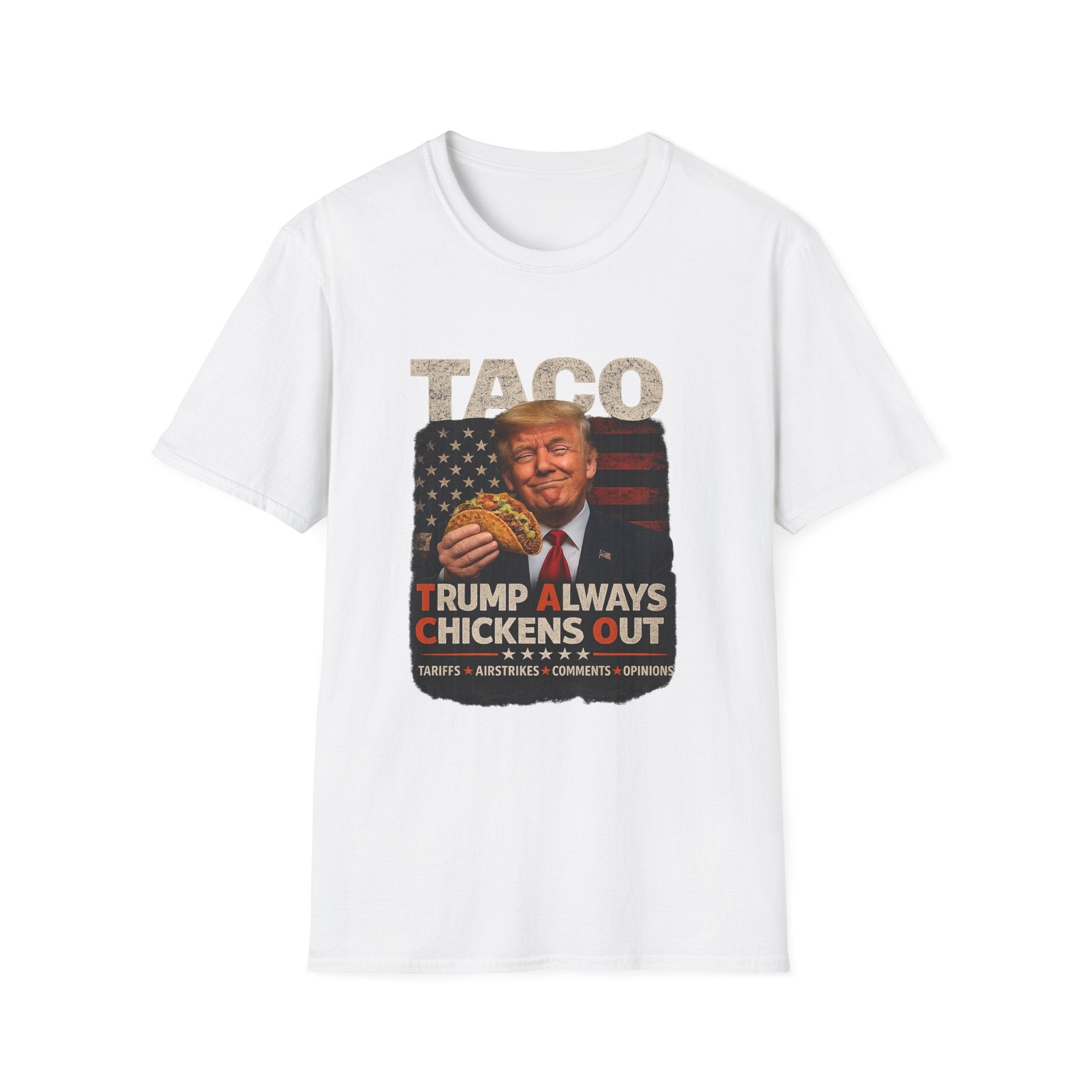 T-Shirt — 'TACO' Trump Taco Humor Tee (Political Satire)
