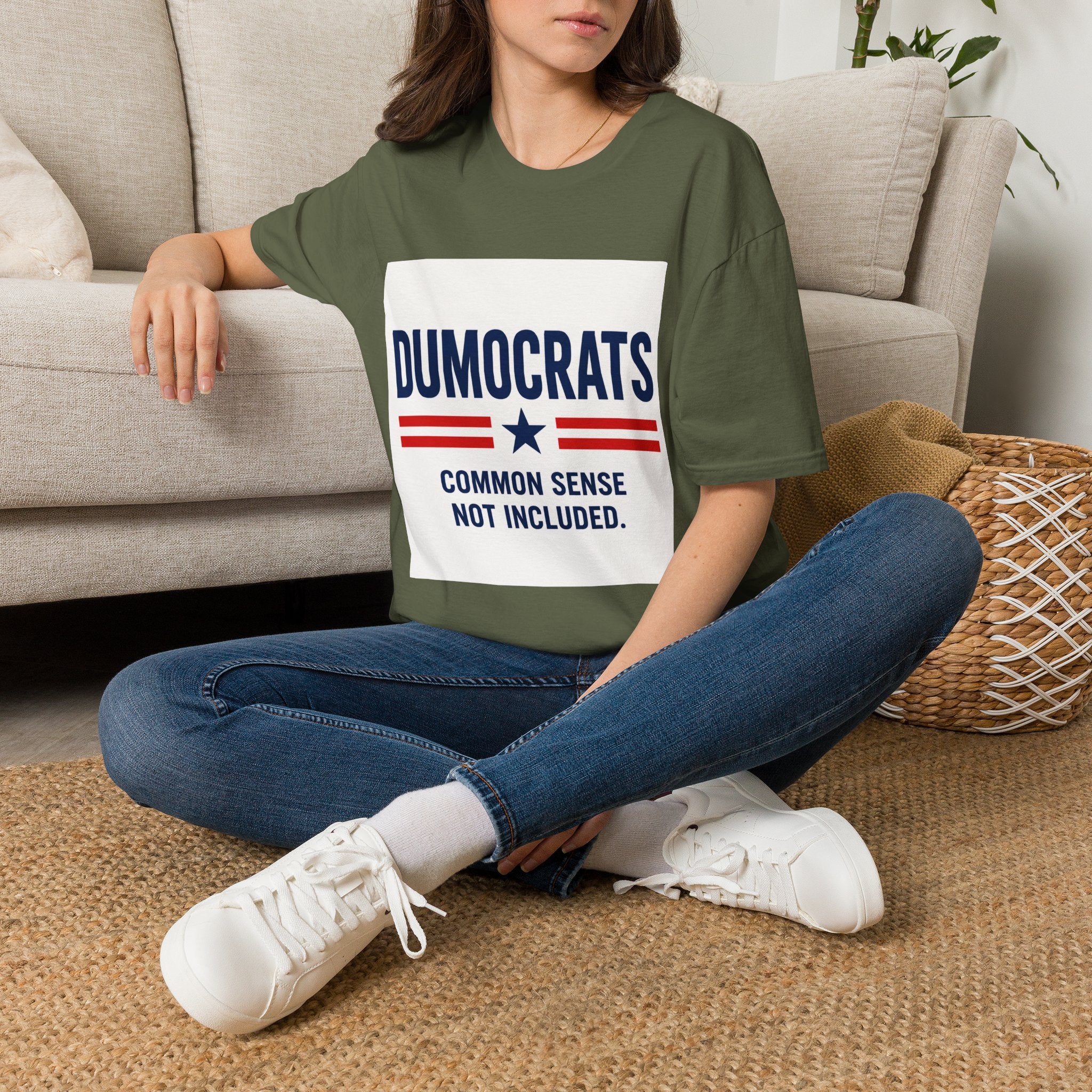 Funny Dumocrats Shirt | Common Sense Not Included Political Satire Tee | Unisex Graphic T-Shirt