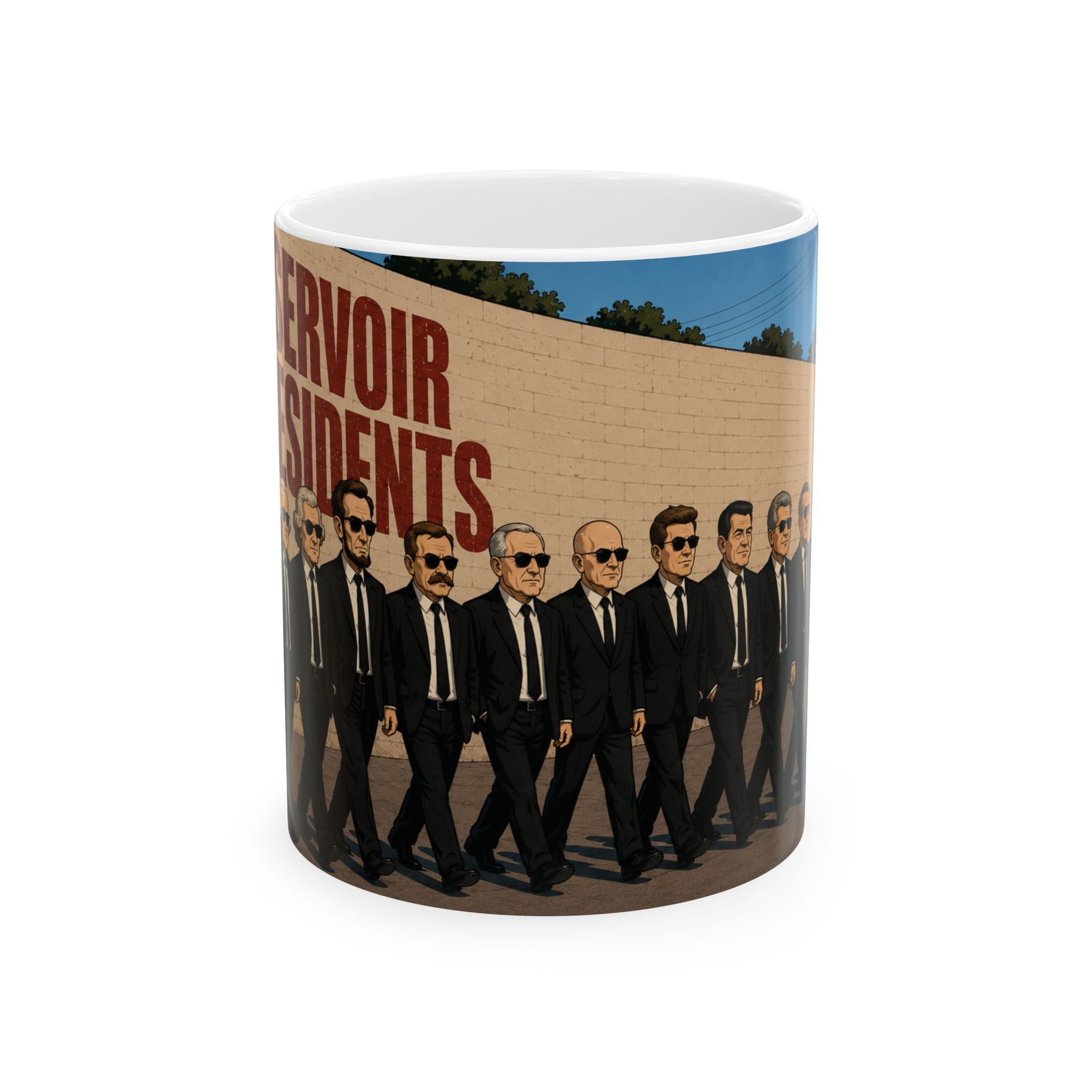Reservoir Residents Ceramic Mug — Retro Movie Poster Design (11oz, 15oz)