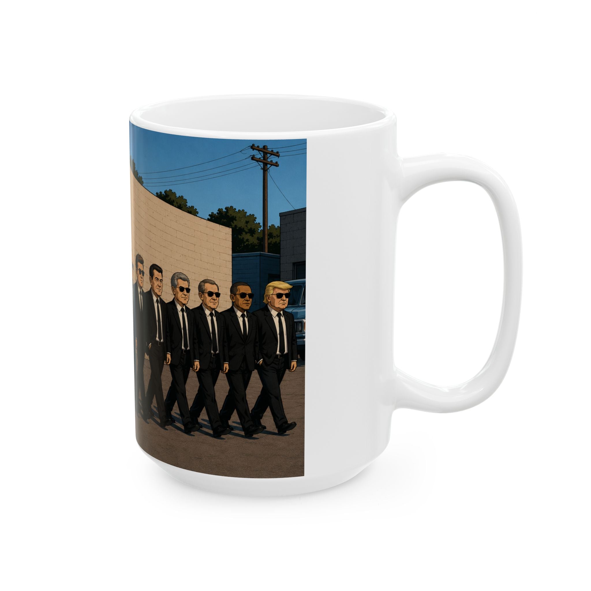 Reservoir Residents Ceramic Mug — Retro Movie Poster Design (11oz, 15oz)