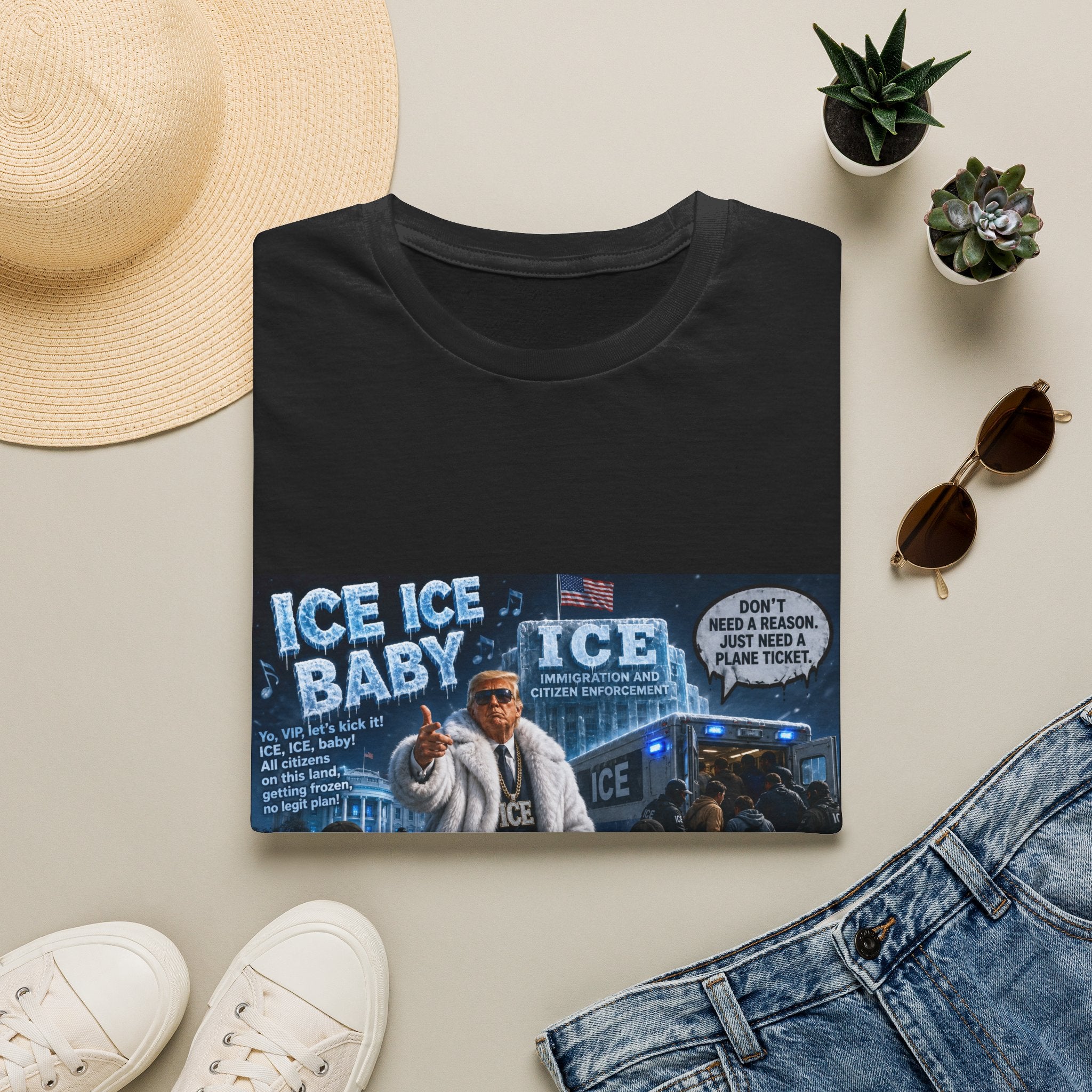 Ice Ice Baby Graphic T-Shirt — Retro Rap Novelty Tee